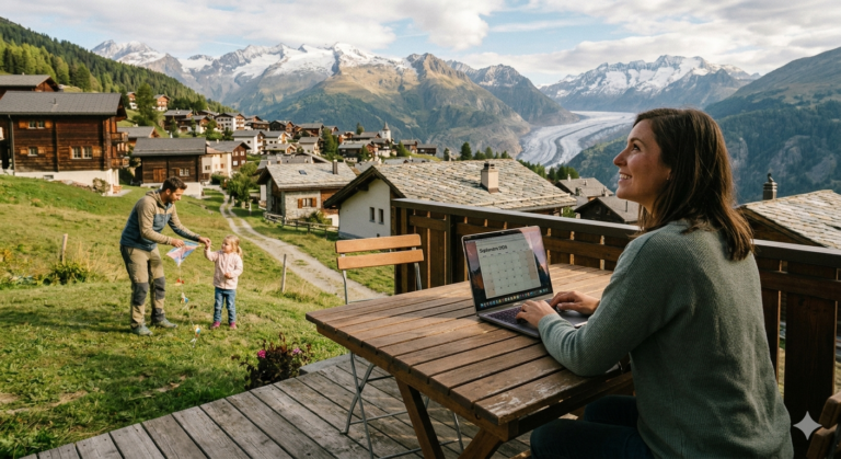 Ahorra en Suiza: Por qué Belalp es el destino ideal para trabajadores remotos y familias